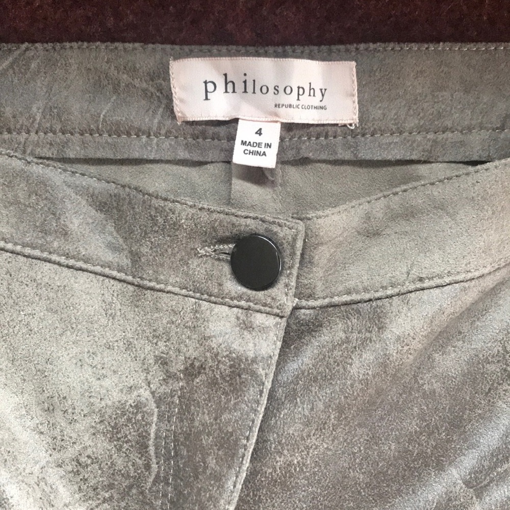 Philosophy faux suede pants - Picture 3 of 8